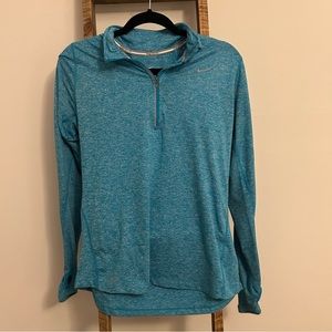Nike dri-fit quarter zip, size medium, blue.